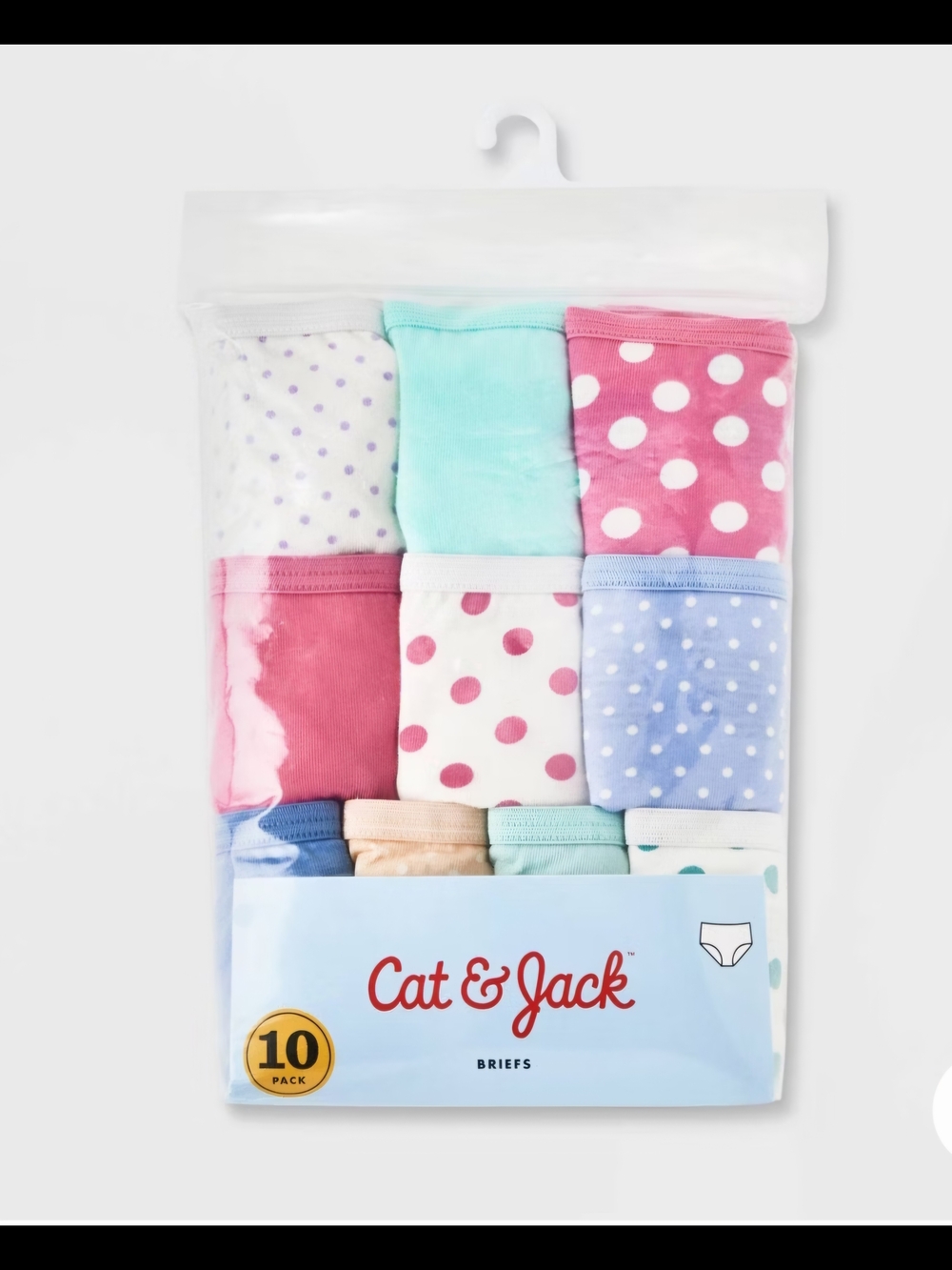 Cat & Jack Girls' Pastel Polka Dot Underwear - Pink, Blue, Mint (Size 6)